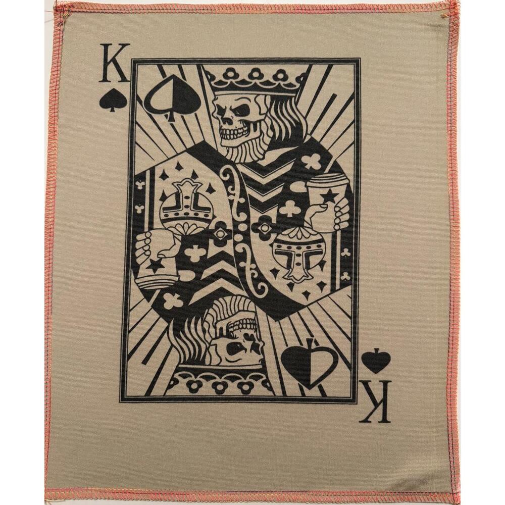 two face threads king of spades smalls patch add-on custom upcycled 11x13